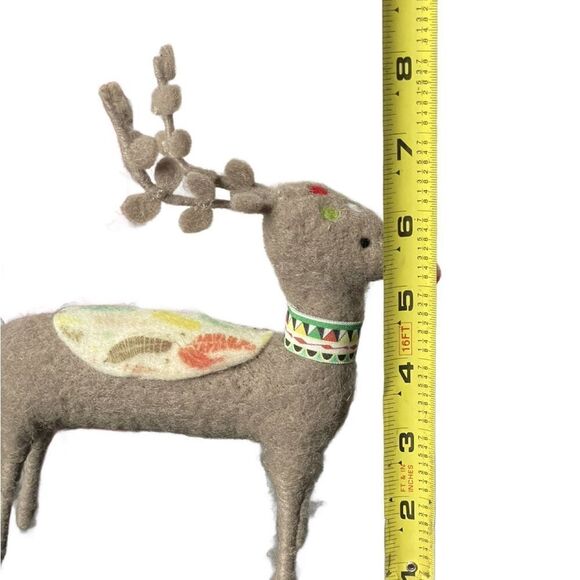 Bohemian Felt Reindeer Figurine/Christmas Decoration - Picture 5 of 8